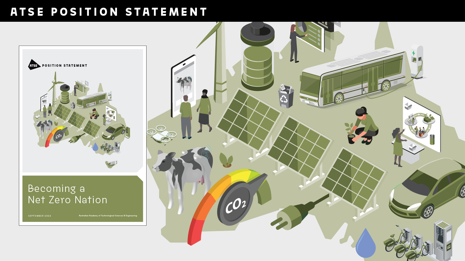 Cover of ATSE Position Statement - Towards a net zero nation