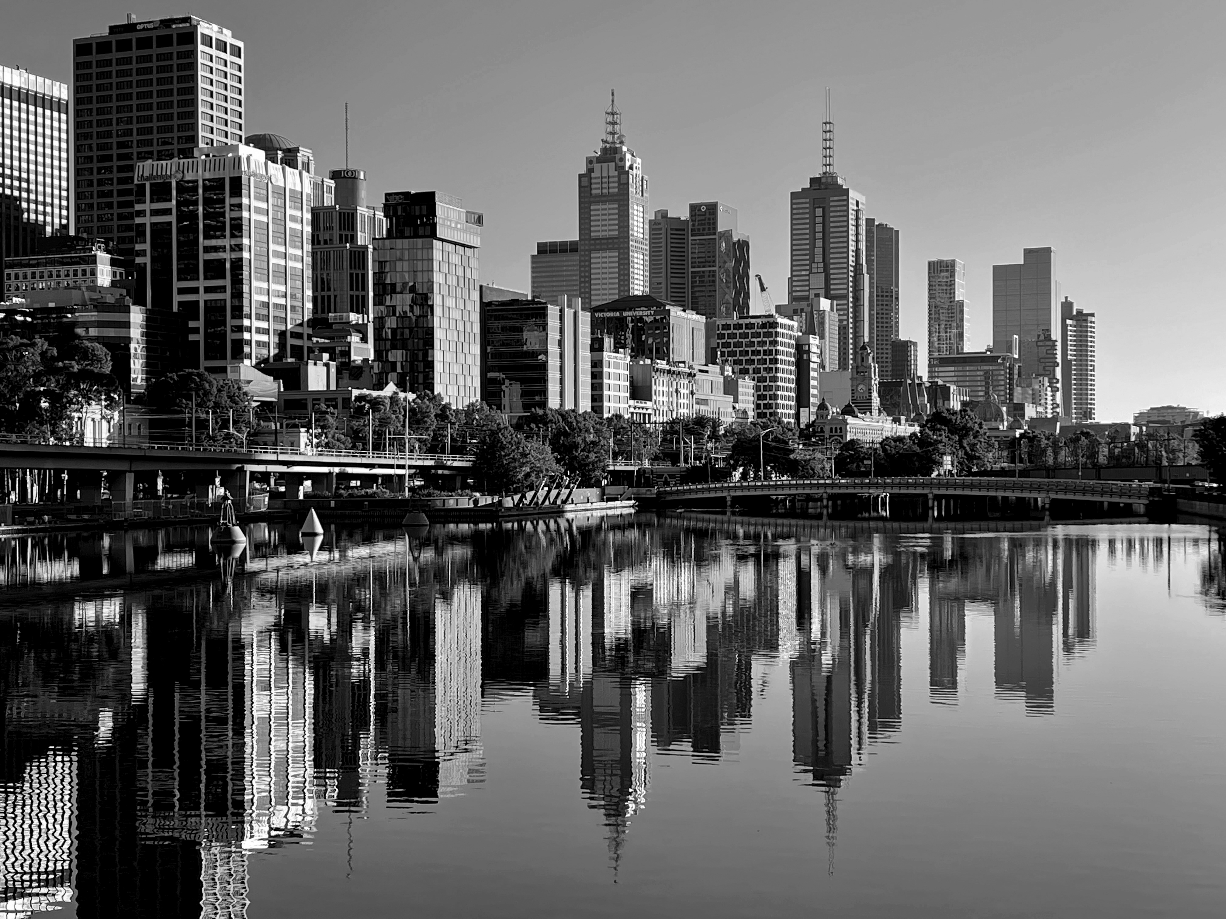 Yarra River and Melbourne skyline